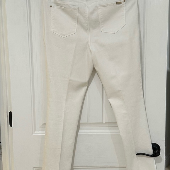 Chico's Cream Straight Leg Jeans - Picture 6 of 8